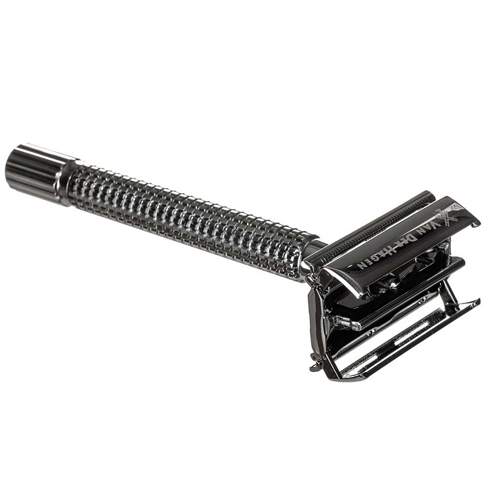 Van Der Hagen Traditional Long Handle Safety Razor - Gun Metal