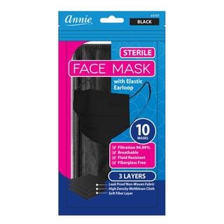 Annie Black Disposable Face Masks with Elastic Earloops - Deluxe Beauty Supply
