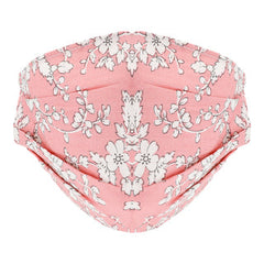 KIM & C Fashion Flower Patterned Mask (Coral)