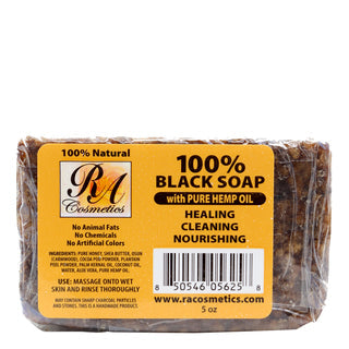 RA Cosmetics 100% Black Soap w/ Pure Hemp Oil