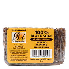 RA Cosmetics 100% Black Soap w/ Pure Hemp Oil