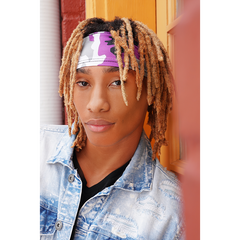 Mr. Durag Spandex Ultra Stretch Dreadlocks Band - Purple Camouflage #3625
