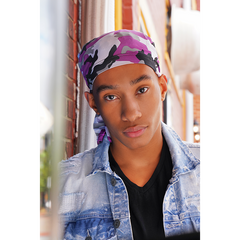 Mr. Durag Dread Locks Tube w/ Strap Back - Camo Assorted #3628
