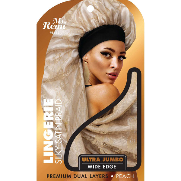 Ms. Remi Lingerie Wide Edge Silky Braid Bonnet Ultra Jumbo -  Assorted #3685