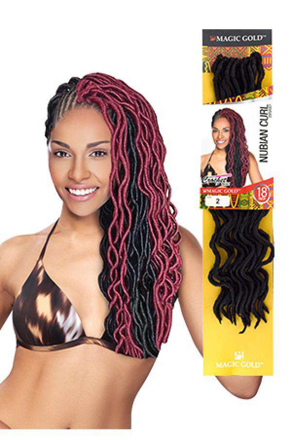 Magic Gold Nubian Curl Locks 18"