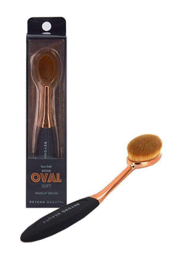 Rose Gold Oval Soft Makeup Brush - Medium