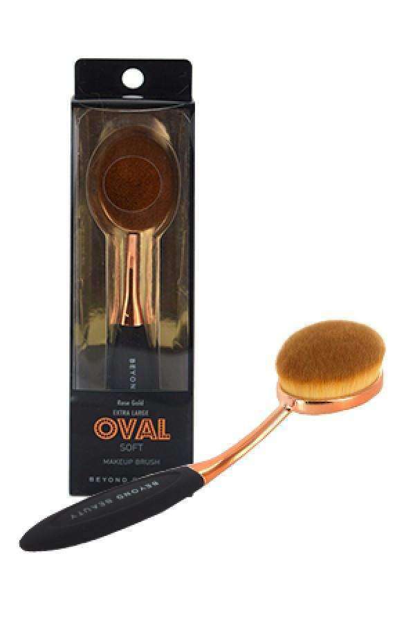 Rose Gold Oval Soft Makeup Brush - Extra Large