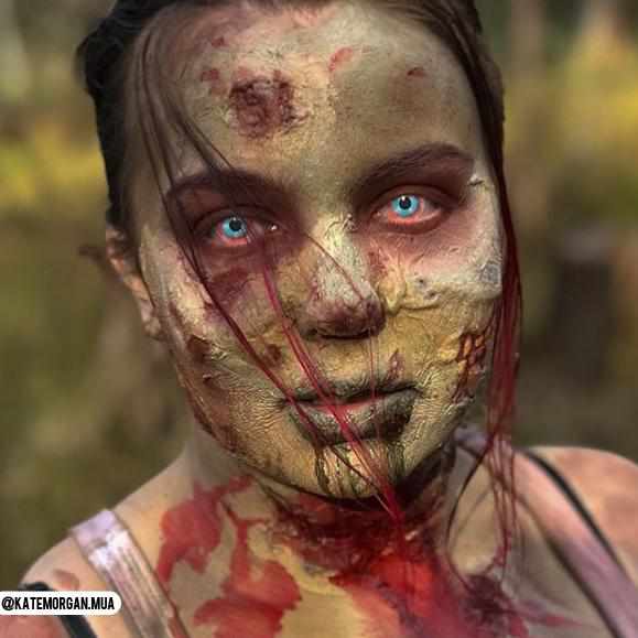 PRIMAL ® Plague - White Mini-Sclera Colored contact Lenses