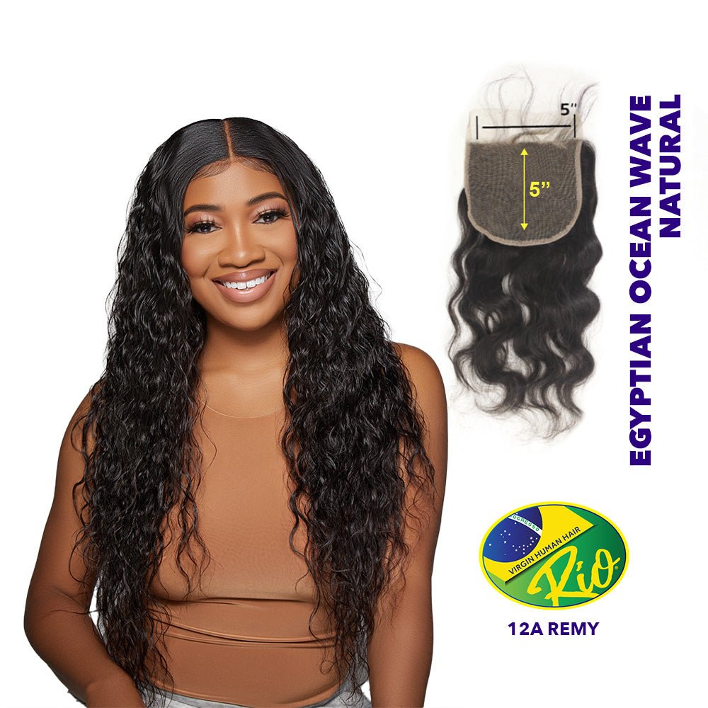 Rio 100% Virgin Human Hair 5x5 Closure - Egyptian Ocean Wave