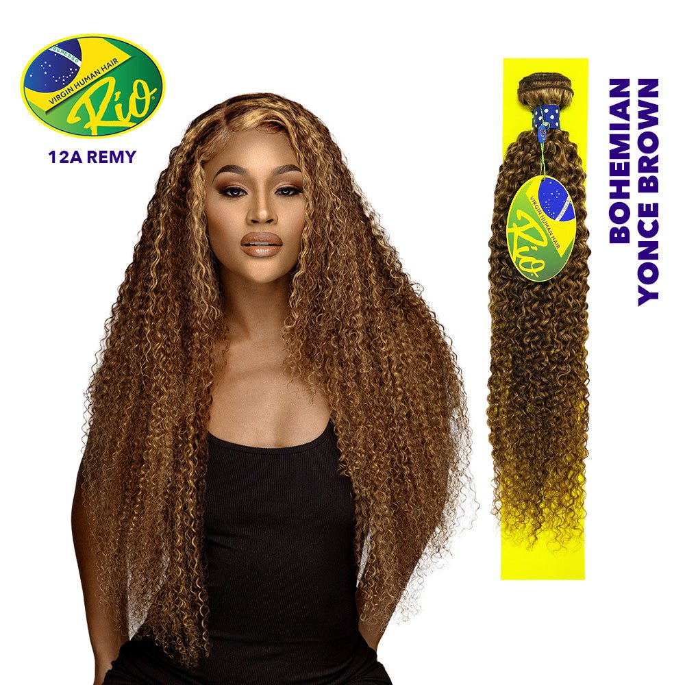 Rio 100% Virgin Human Hair Bohemian Bundles - Yonce Brown