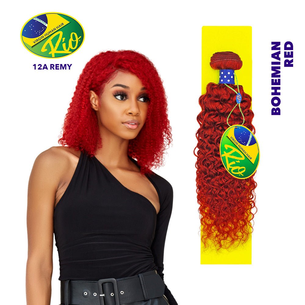 Rio 100% Virgin Human Hair Bohemian Single Bundles - Red