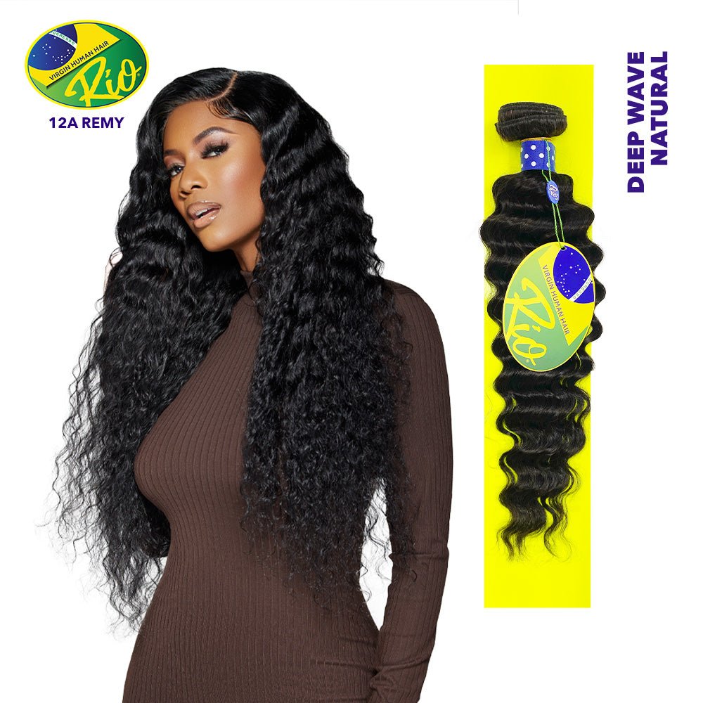 Rio 100% Virgin Human Hair Deep Wave Single Bundles - Natural Color