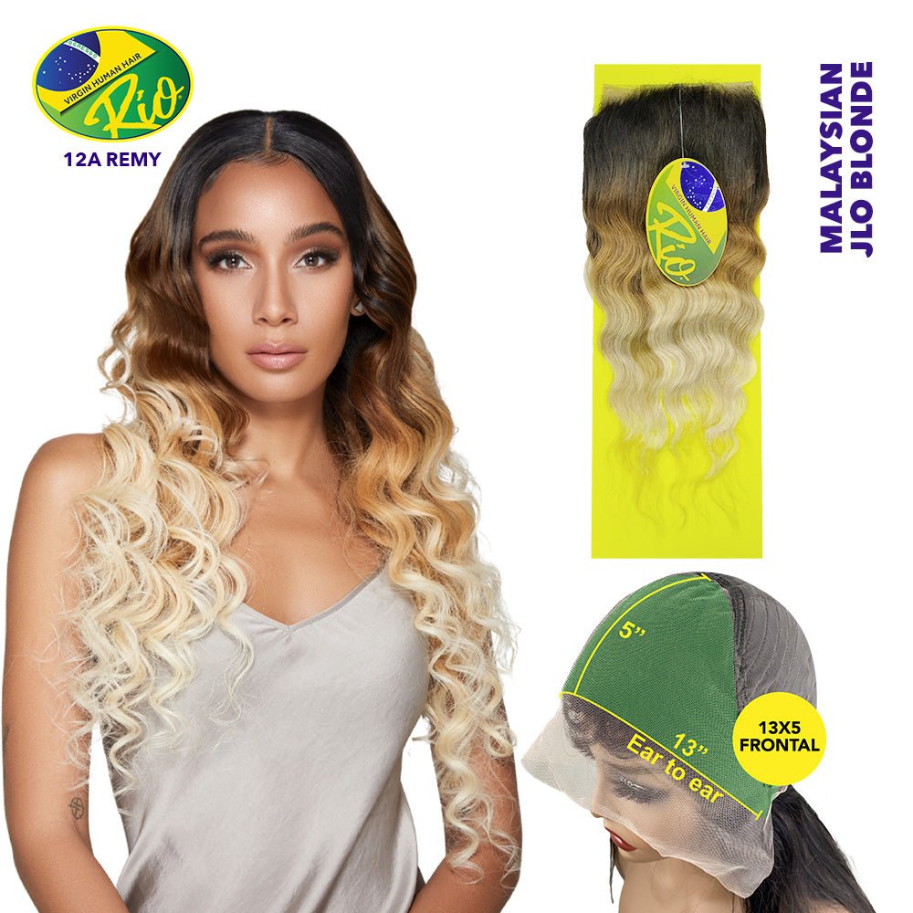Rio 100% Virgin Human Hair Malaysian Wave 13x5 Closure - JLO Blonde