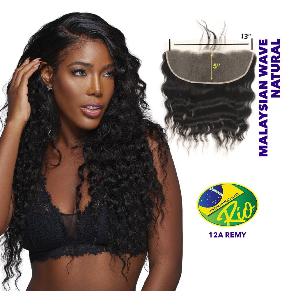 Rio 100% Virgin Human Hair Malaysian Wave 13x5 Closure - Natural Color