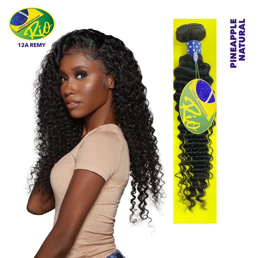 Rio 100% Virgin Human Hair Pineapple Curl Single Bundles - Natural Color