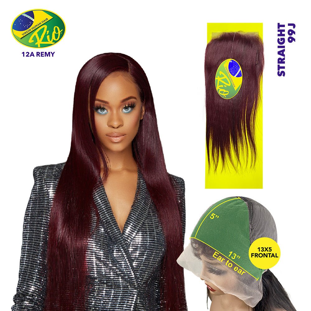 Rio 100% Virgin Human Hair Straight 13x5 Frontal - #99J