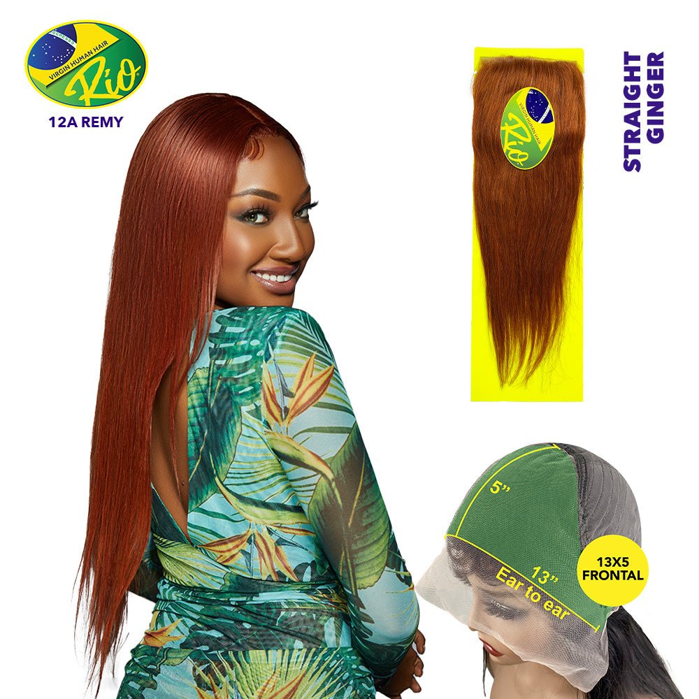 Rio 100% Virgin Human Hair Straight 13x5 Frontal - Ginger