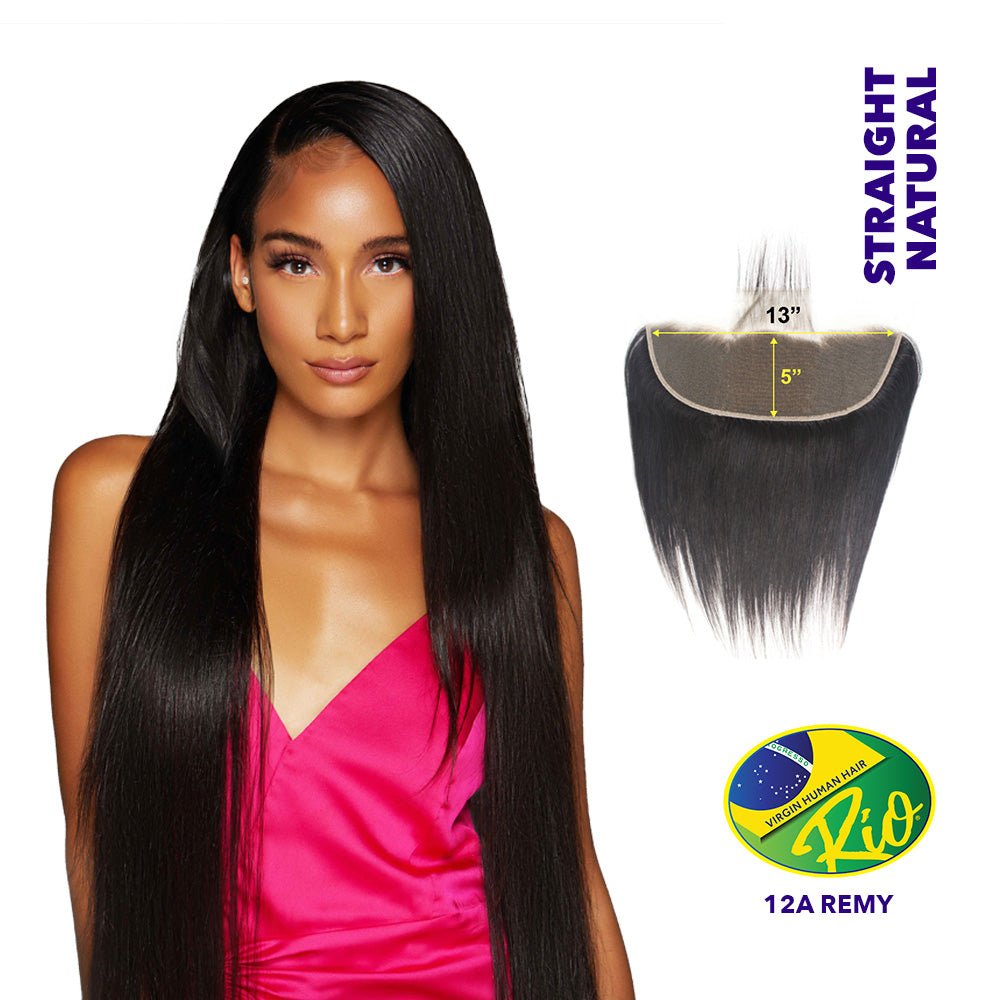 Rio 100% Virgin Human Hair Straight 13x5 Frontal - Natural Color