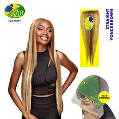 Rio 100% Virgin Human Hair Straight 13x5 Frontal - Yonce Brown