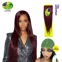 Rio 100% Virgin Human Hair Straight 5x5 Closure - #99J