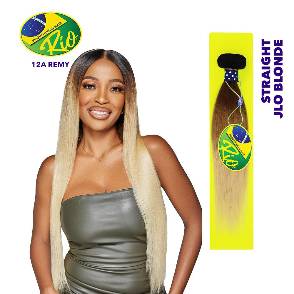 Rio 100% Virgin Human Hair Straight Single Bundles - JLO Blonde