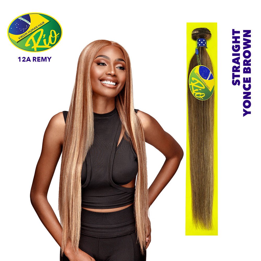 Rio 100% Virgin Human Hair Straight Single Bundles - Yonce Brown