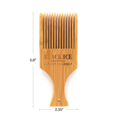 Black Ice Volumizing Natural Bamboo Hair Styling Pik