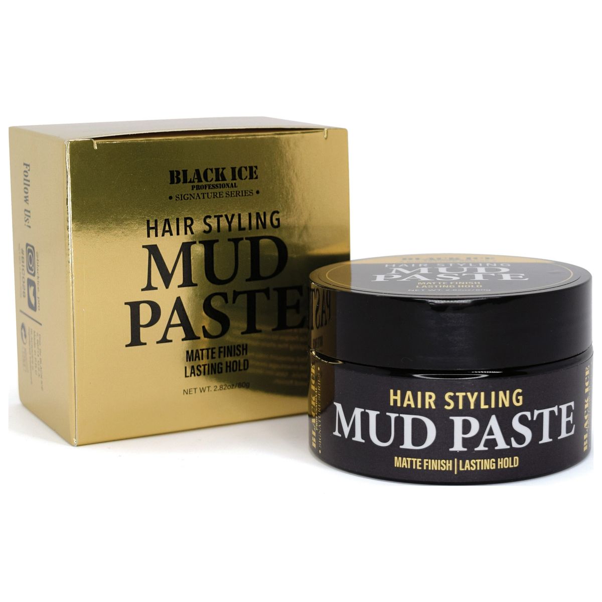 Black Ice Hair Styling Mud Paste