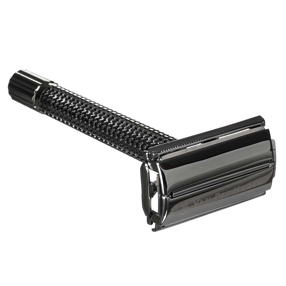 Van Der Hagen Traditional Long Handle Safety Razor - Gun Metal