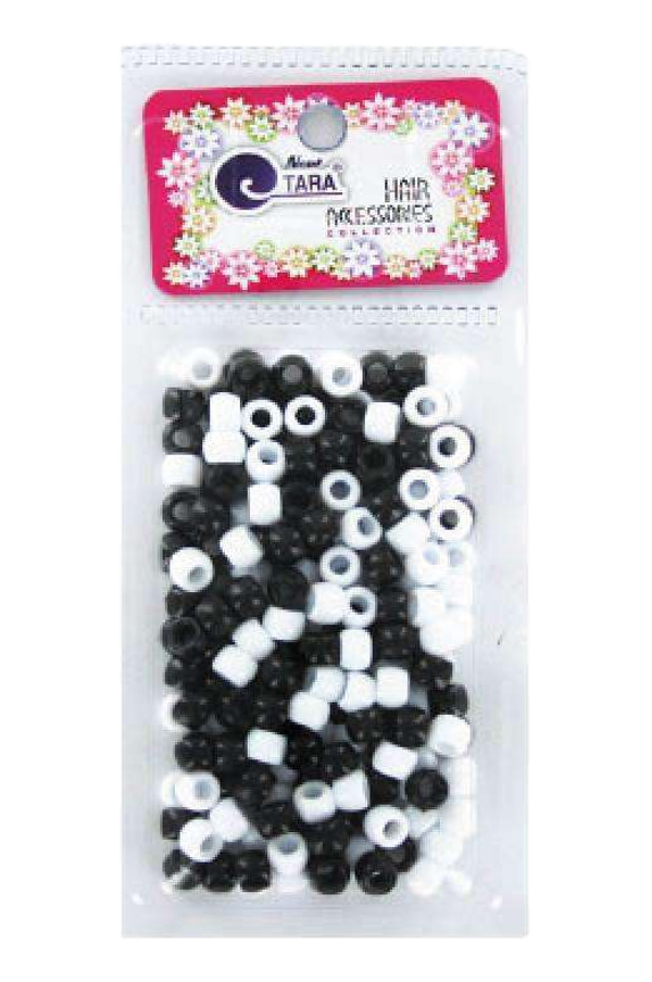 Tara Hair Beads - Black & White Mix #72629