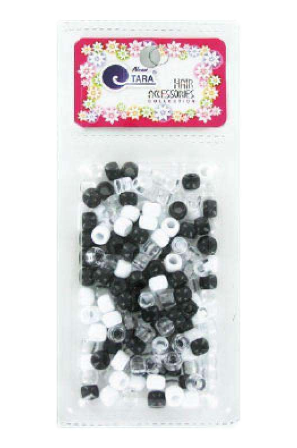 Tara Hair Beads -  Black, White & Clear Mix #72630