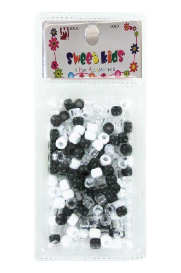 Sweet Kids Beads -  Black, White & Clear Mix #1609