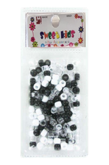 Sweet Kids Beads -  Black, White & Clear Mix #1609