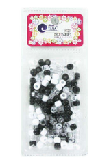 Tara Hair Beads -  Black, White & Clear Mix #72630