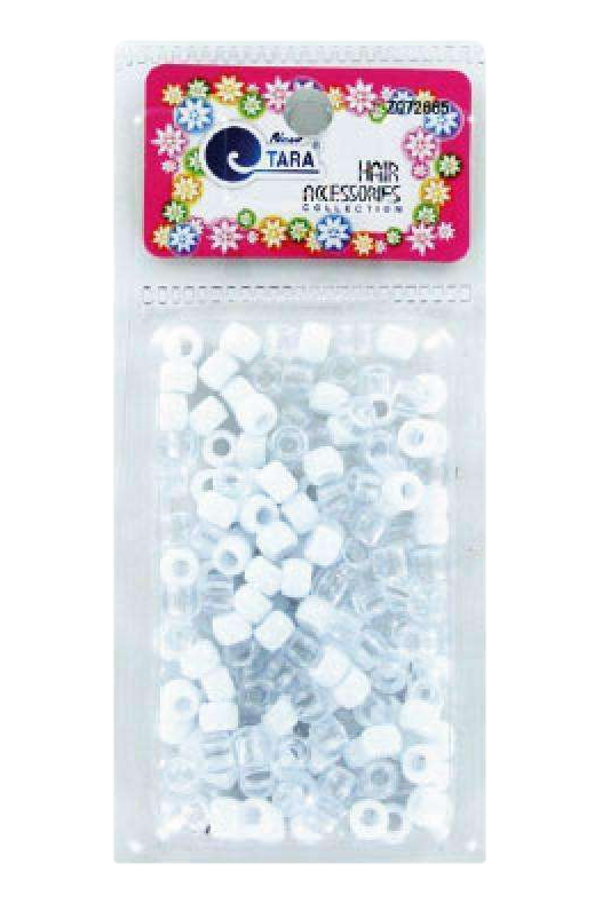 Tara Hair Beads -  White & Clear #72665