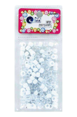 Tara Hair Beads -  White & Clear #72665