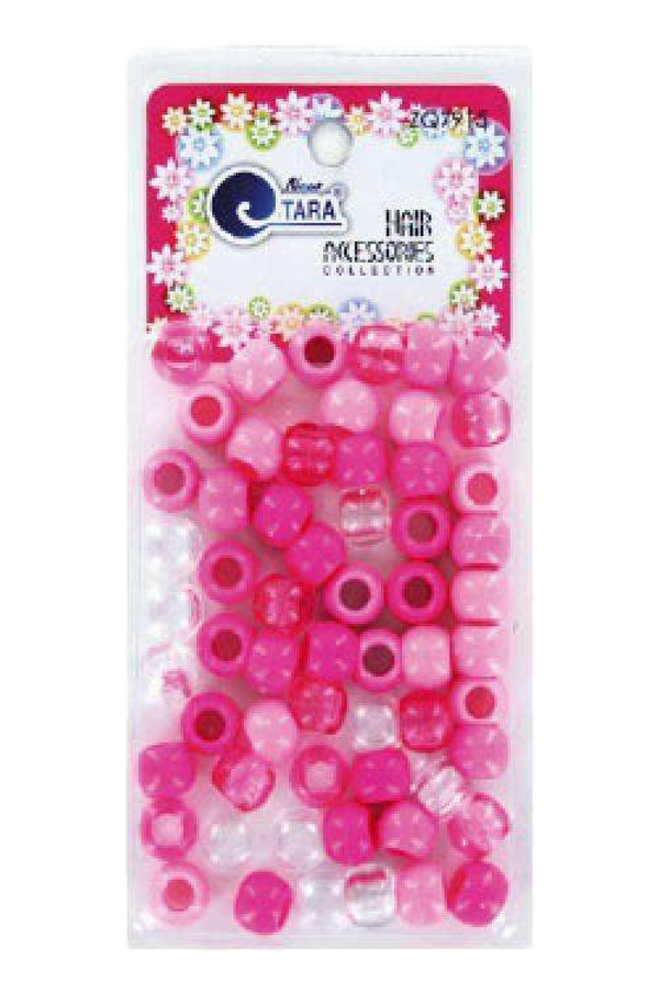 Tara Large Hair Beads - Pink Tone Mix #7915