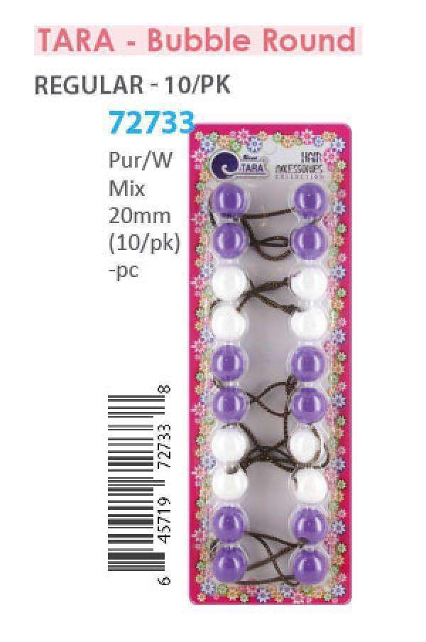 Tara Hair Baubles - Round #72733 Purple/White