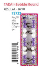 Tara Hair Baubles - Round #72733 Purple/White