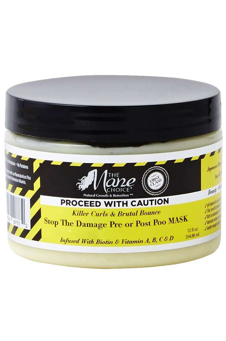 The Mane Choice Proceed With Caution Killer Curls & Brutal Bounce Stop The Damage Pre or Post Poo Mask