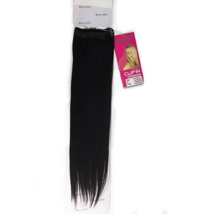 Natural Way 100% Human Hair Natural Silky Straight Clip-In Extensions
