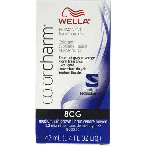 Wella Color Charm Permanent Liquid Hair Color - 8CG Light Platinum Gold Blonde