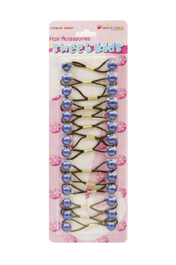 Magic Gold Hair Baubles - Round #XS6 Blue