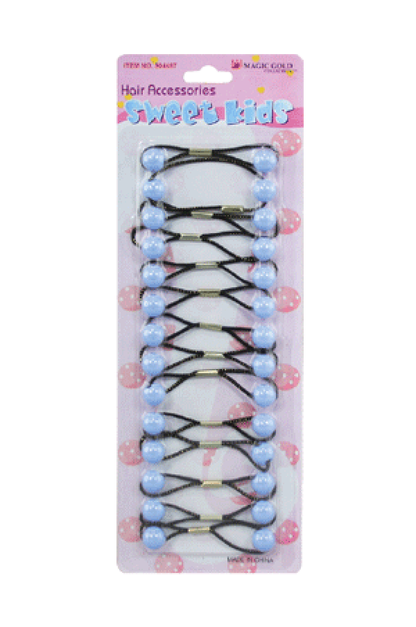 Magic Gold Hair Baubles - Round #XS7 Sky Blue